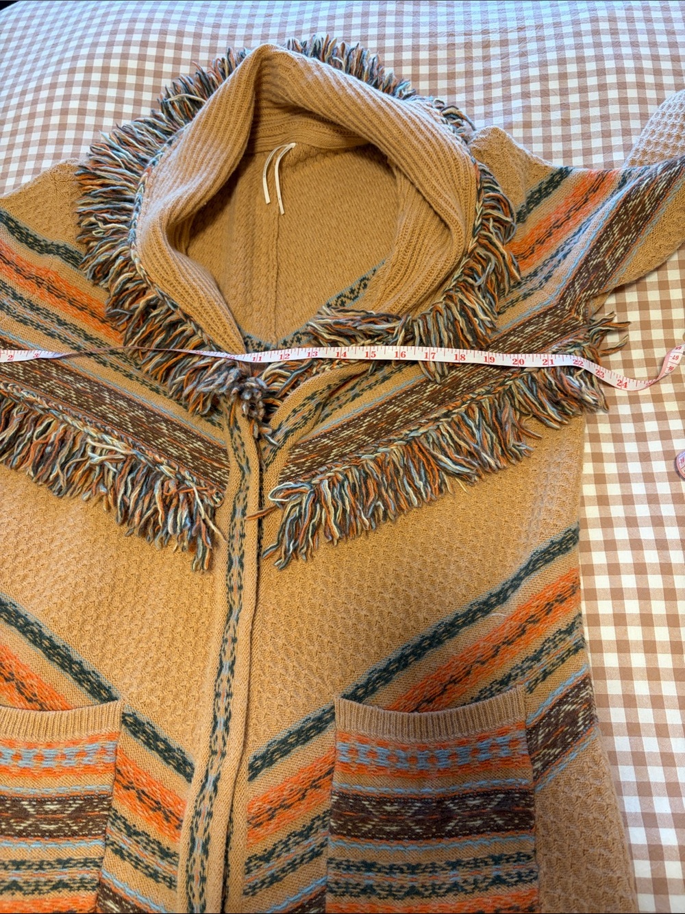 Anthropologie long fringe cardigan. - Picture 7 of 9